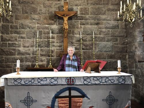 Rev Pam on Iona ~ Resident Minister at St. Columba Chapel in the Bishop's House